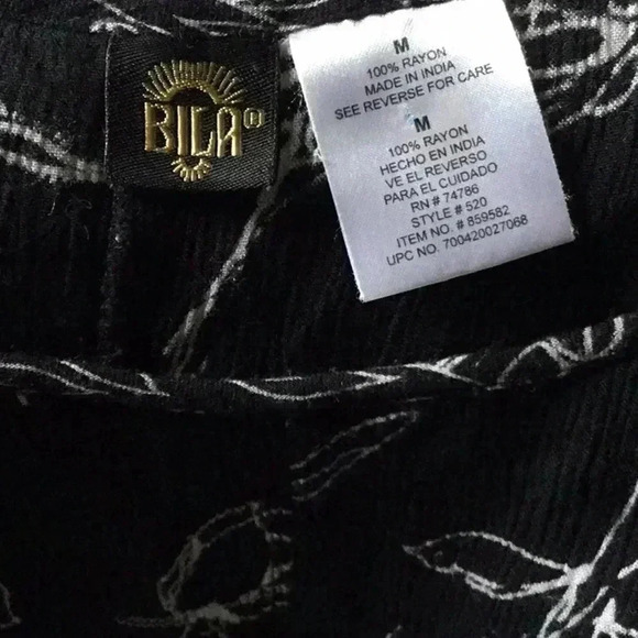 Bila Floral Flare Cinch Rayon Pullover Coverup Dress - Picture 3 of 5